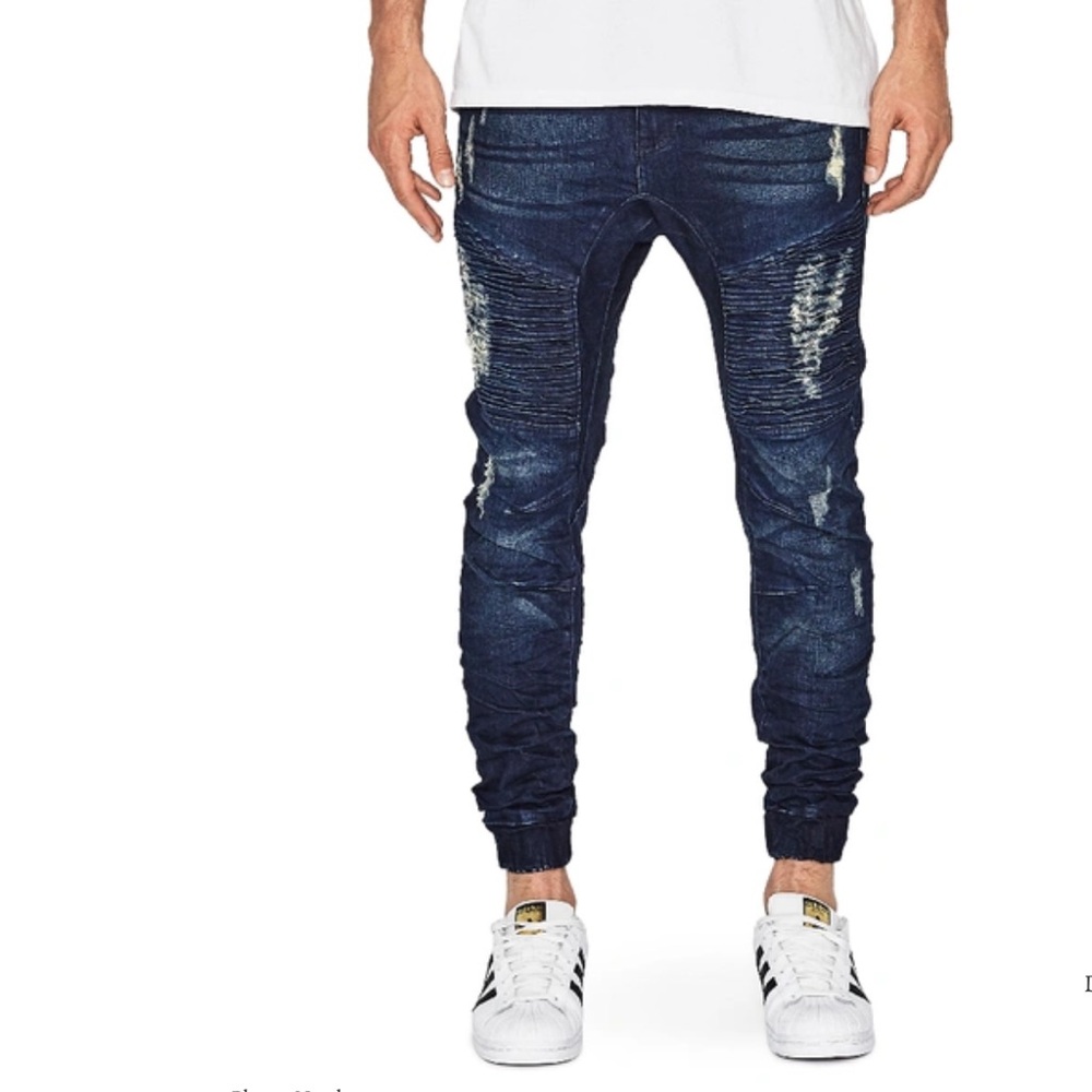 NENA & PAESADENA NXP Men’s Destroyer Moto Denim Jogger Jeans -Size 31 -NWOT